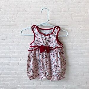 Janie and Jack // Red Trim 4th of July Stars Baby Romper